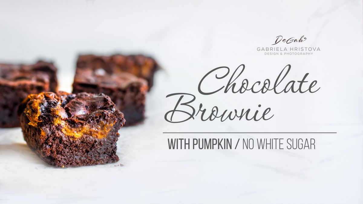 VEGAN CHOCOLATE BROWNIE WITH PUMPKIN